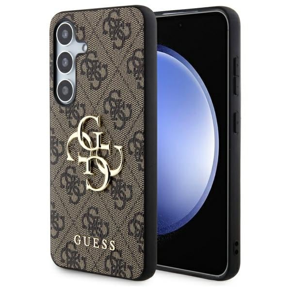 Guess 4G Big Metal Logo-etui for Samsung Galaxy S24 - brun