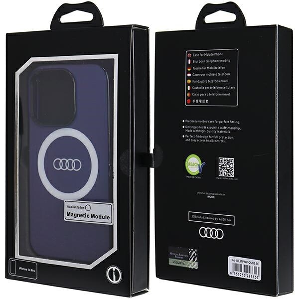 Audi IML Big Logo MagSafe-etui for iPhone 14 Pro - blå