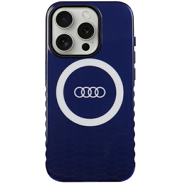 Audi IML Big Logo MagSafe-etui for iPhone 15 Pro - blå