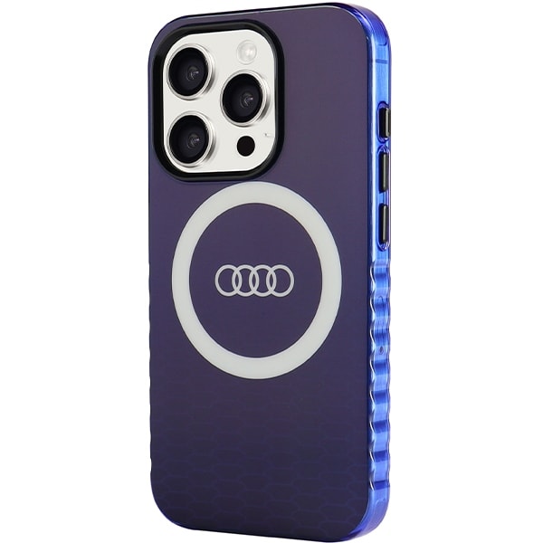 Audi IML Big Logo MagSafe-etui for iPhone 15 Pro - blå