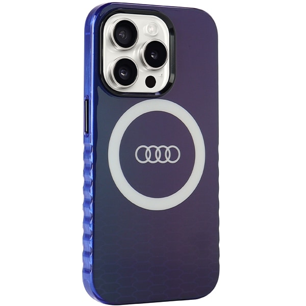 Audi IML Big Logo MagSafe-etui for iPhone 15 Pro - blå
