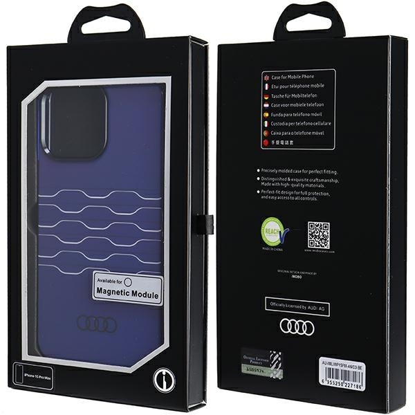 Audi IML MagSafe-etui for iPhone 15 Pro Max - blå