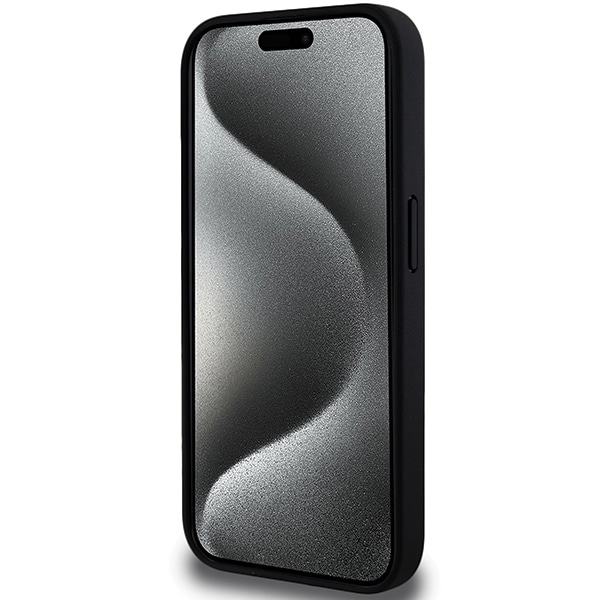 BMW Perforert Tricolor Line-etui for iPhone 15 Pro - svart