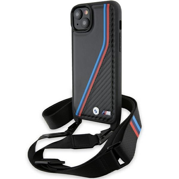 $ 0000074n M Edition Carbon Tricolor Lines & Strap-etui for $ 0000010n 15 Plus / 14 Plus - svart