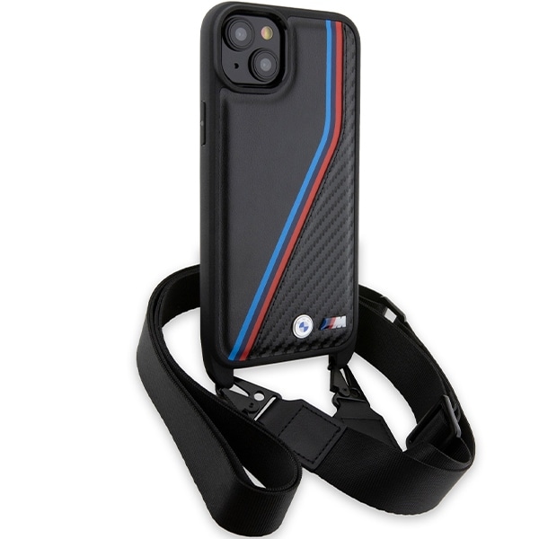 $ 0000074n M Edition Carbon Tricolor Lines & Strap-etui for $ 0000010n 15 Plus / 14 Plus - svart