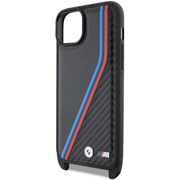 $ 0000074n M Edition Carbon Tricolor Lines & Strap-etui for $ 0000010n 15 Plus / 14 Plus - svart