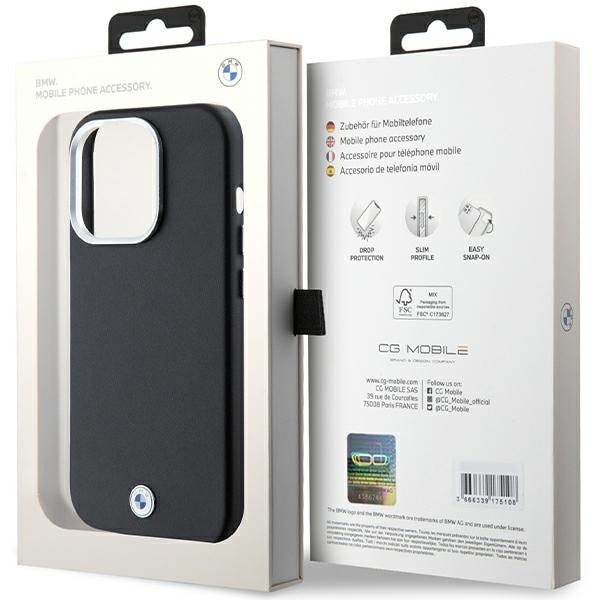BMW Signature Wrapped Metal MagSafe-etui for iPhone 14 Pro - svart