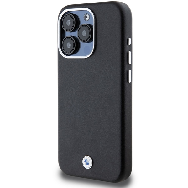 BMW Signature Wrapped Metal MagSafe-etui for iPhone 15 Pro - svart