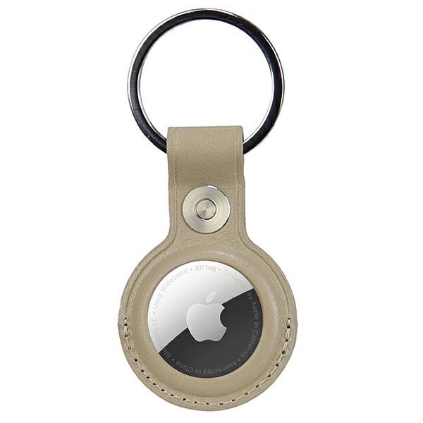 Audi AirTag-etui i syntetisk lær - beige