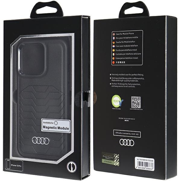 Audi syntetisk lærveske med MagSafe for iPhone 13 Pro / 13 - svart