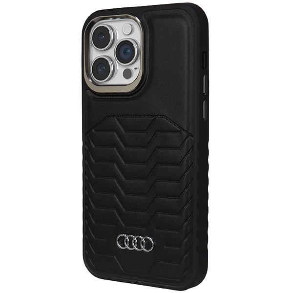 Audi syntetisk lærveske med MagSafe for iPhone 14 Pro Max - svart