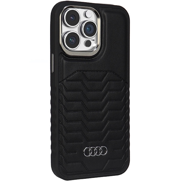 Audi syntetisk lærveske med MagSafe for iPhone 14 Pro Max - svart