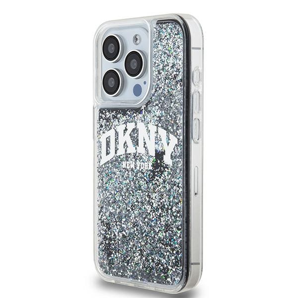DKNY Liquid Glitter Big Logo iPhone 13 Pro / 13-etui - svart