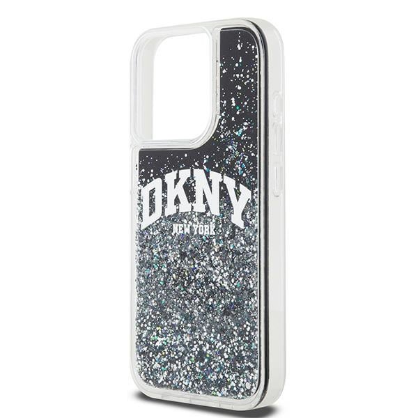 DKNY Liquid Glitter Big Logo iPhone 13 Pro / 13-etui - svart