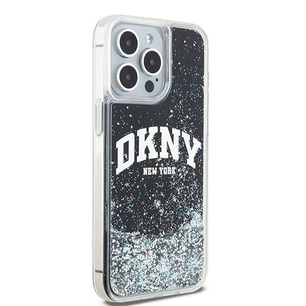 DKNY Liquid Glitter Big Logo iPhone 13 Pro Max-etui - svart