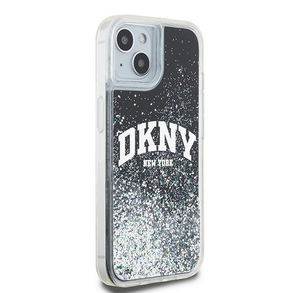 DKNY Liquid Glitter Big Logo iPhone 15 Plus / 14 Plus-etui - svart