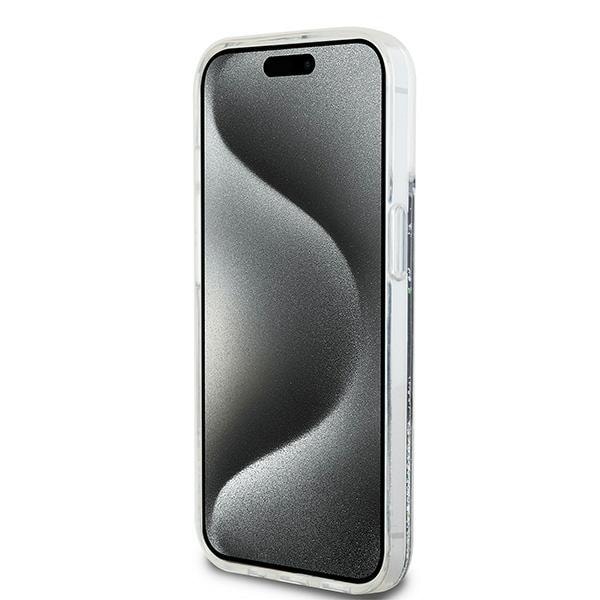 DKNY Liquid Glitter Big Logo iPhone 15 Plus / 14 Plus-etui - svart