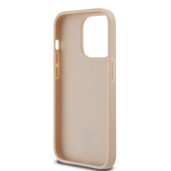 DKNY skinnveske med rutete ensfarget mønster og trykte striper til iPhone 14 Pro - rosa