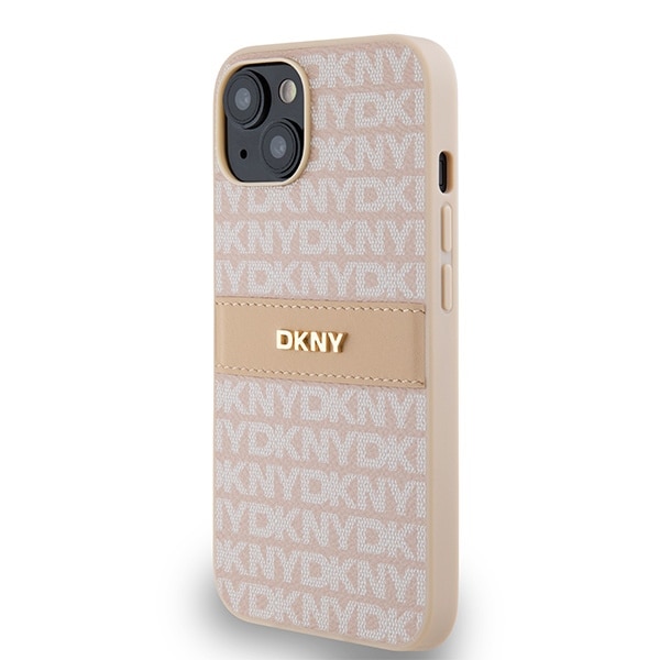 DKNY skinnveske med mono stripe og metalllogo for $ 0000010n 15 / 14 / 13 - rosa