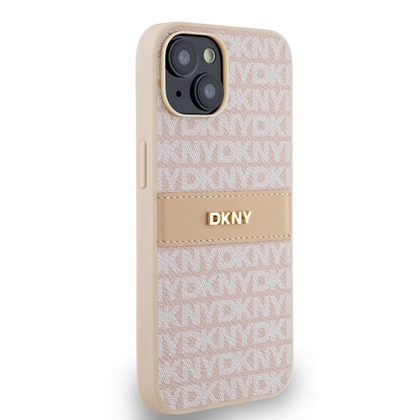 DKNY skinnveske med mono stripe og metalllogo for $ 0000010n 15 / 14 / 13 - rosa