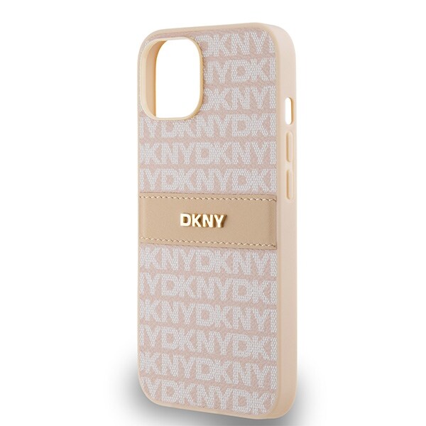 DKNY skinnveske med mono stripe og metalllogo for $ 0000010n 15 / 14 / 13 - rosa