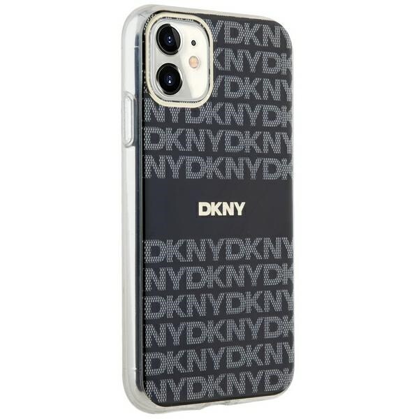 DKNY IML Mono & Stripe MagSafe-etui for iPhone 11 / Xr - svart
