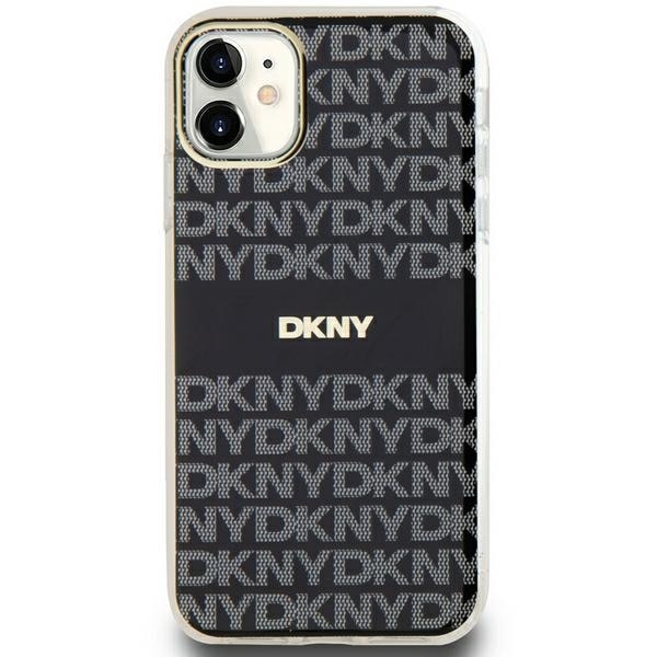 DKNY IML Mono & Stripe MagSafe-etui for iPhone 11 / Xr - svart