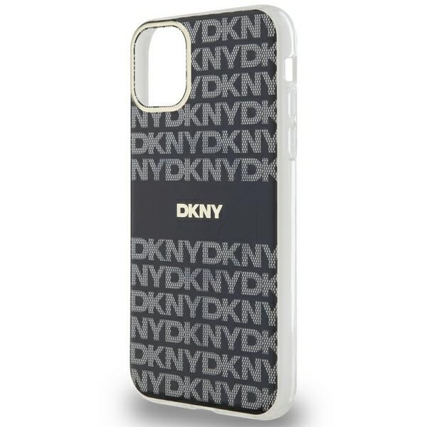 DKNY IML Mono & Stripe MagSafe-etui for iPhone 11 / Xr - svart