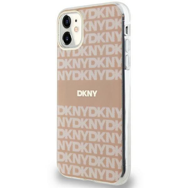 DKNY IML Mono & Stripe MagSafe-etui for iPhone 11 / Xr - rosa