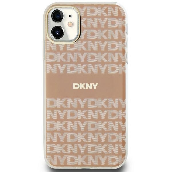 DKNY IML Mono & Stripe MagSafe-etui for iPhone 11 / Xr - rosa