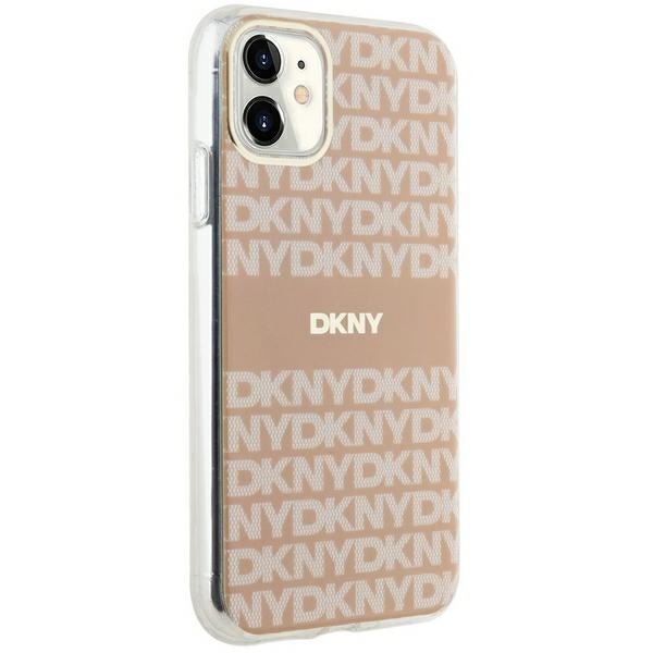 DKNY IML Mono & Stripe MagSafe-etui for iPhone 11 / Xr - rosa