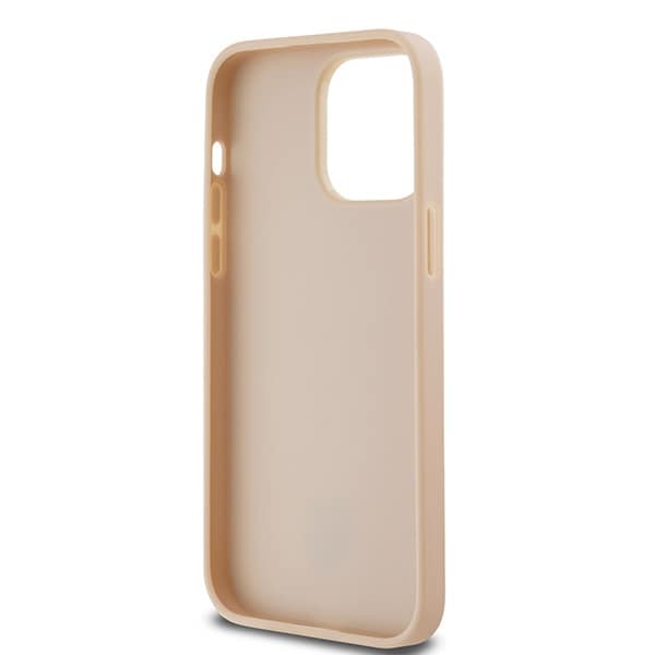 DKNY skinnveske med rutete ensfarget mønster og trykte striper til iPhone 14 Pro Max - rosa