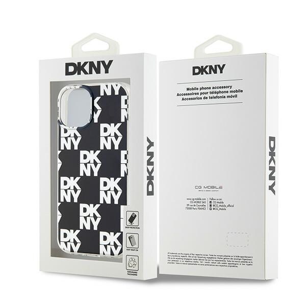 DKNY IML rutete monomønstret veske for $ 0000010n 15 / 14 / 13 - svart