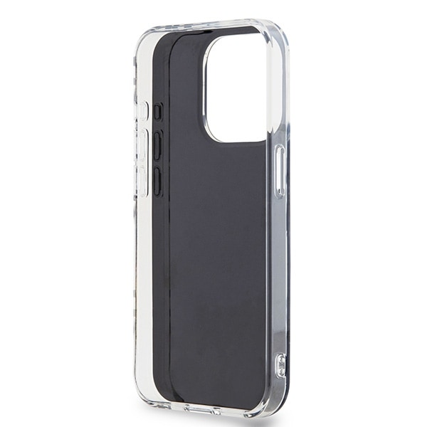 DKNY IML rutete monomønstret etui til iPhone 15 Pro Max - svart