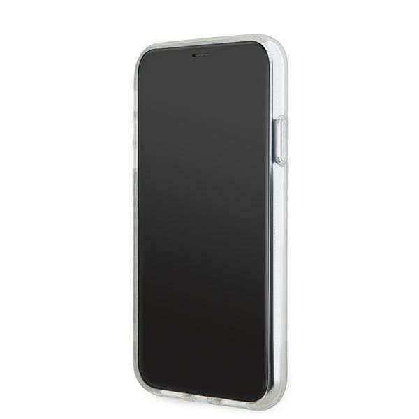 DKNY IML rutete ensfarget mønster og trykte striper MagSafe-etui for iPhone 11 / Xr - beige