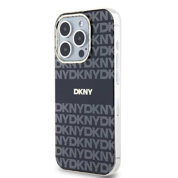 DKNY IML Mono & Stripe MagSafe-etui for iPhone 13 Pro / 13 - Svart