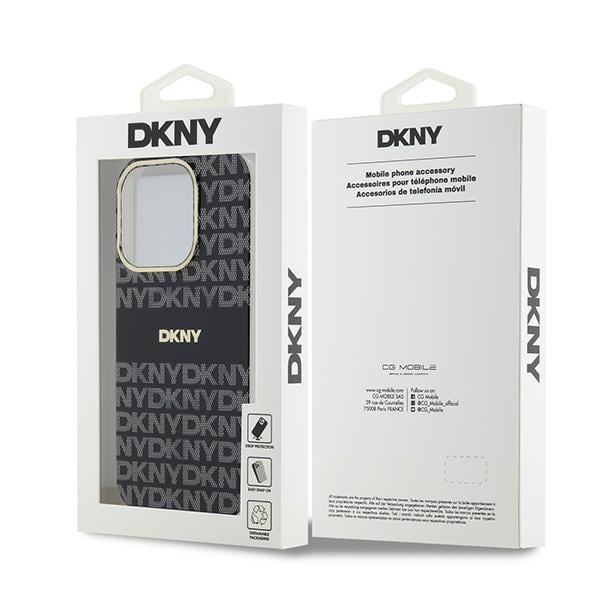DKNY IML Mono & Stripe MagSafe-etui for iPhone 13 Pro Max - svart