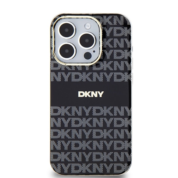 DKNY IML Mono & Stripe MagSafe-etui for iPhone 14 Pro - svart
