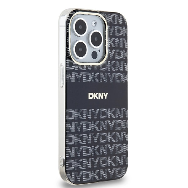 DKNY IML Mono & Stripe MagSafe-etui for iPhone 14 Pro - svart