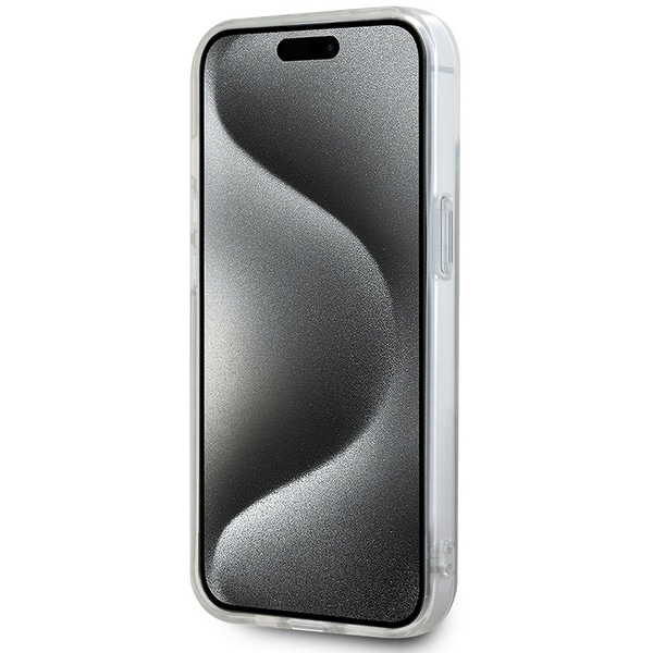 DKNY IML rutete ensfarget mønster og trykte striper MagSafe-etui for iPhone 15 / 14 / 13 - beige