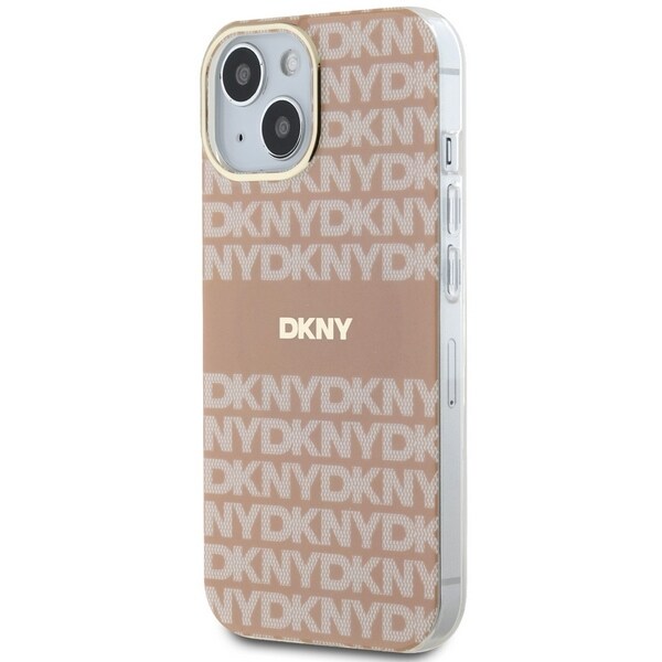 DKNY IML Mono & Stripe MagSafe-etui for iPhone 15 / 14 / 13 - rosa