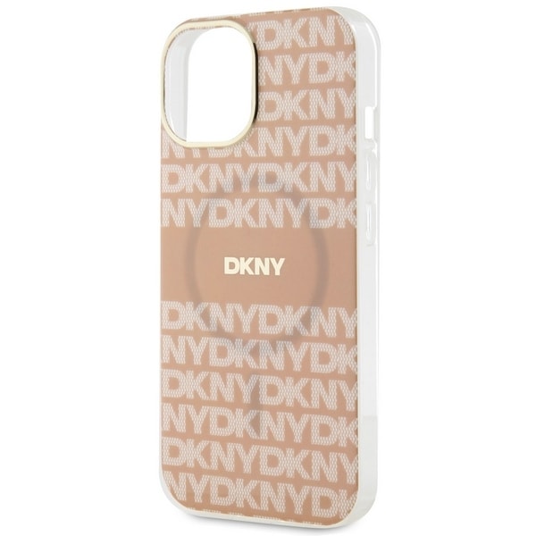 DKNY IML Mono & Stripe MagSafe-etui for iPhone 15 / 14 / 13 - rosa