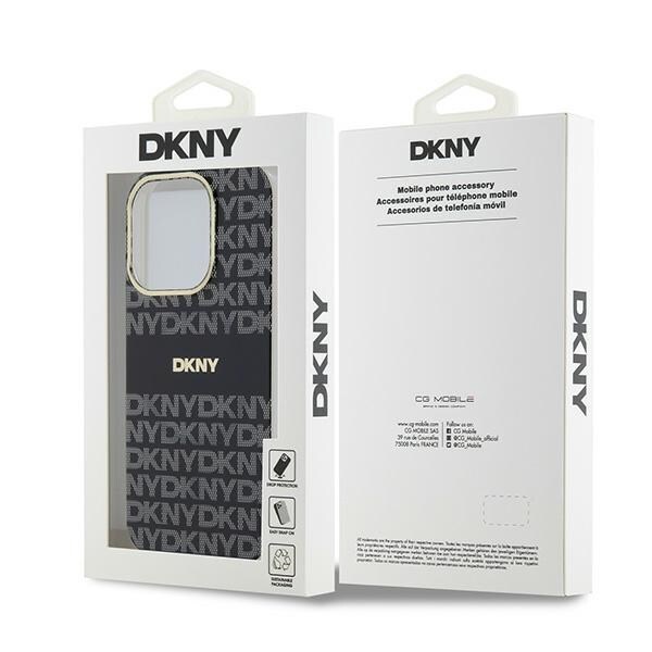 DKNY IML Mono & Stripe MagSafe-etui for iPhone 14 Pro Max - svart