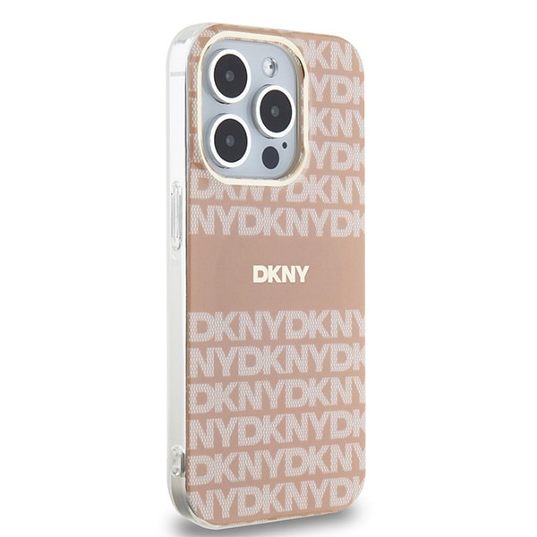 DKNY IML Mono & Stripe MagSafe-etui for iPhone 14 Pro Max - rosa