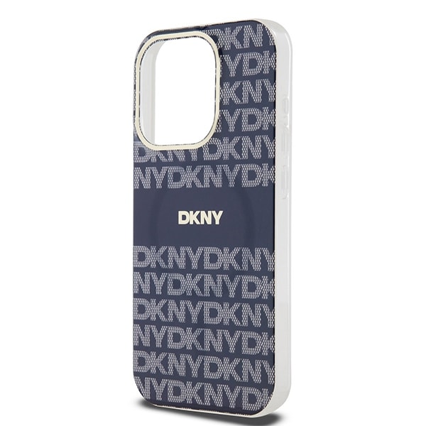 DKNY IML Mono & Stripe MagSafe-etui for iPhone 15 Pro Max - blå