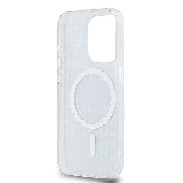 DKNY IML Mono & Stripe MagSafe-etui for iPhone 15 Pro Max - blå