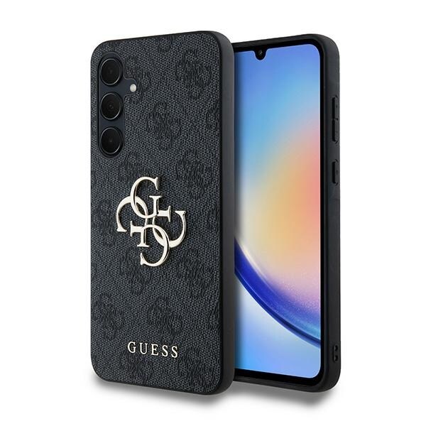 Guess 4G Big Metal Logo-deksel for Samsung Galaxy A35 - svart
