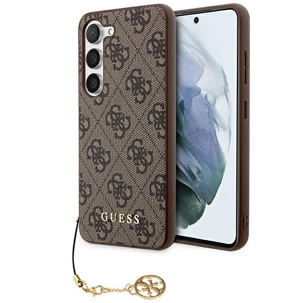 Guess 4G Charms Collection-etui for Samsung Galaxy A35 - brun