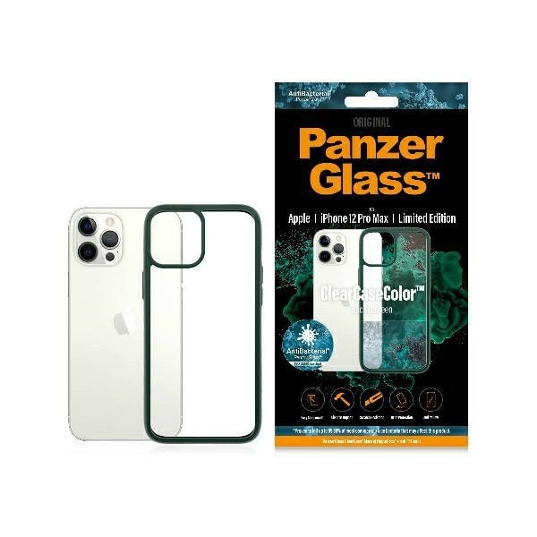PanzerGlass ClearCase-etui for iPhone 12 Pro Max - gjennomsiktig og grønn