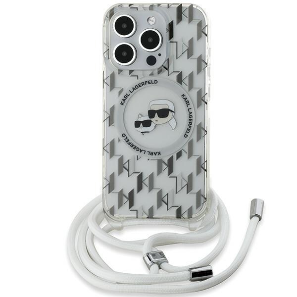 Karl Lagerfeld IML Crossbody Monogram Karl & Choupette Head MagSafe-etui til iPhone 15 Pro Max